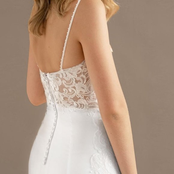 AW ANIAS WEDDING DRESS Bridal Gown Bride Size 16 - Picture 4 of 16